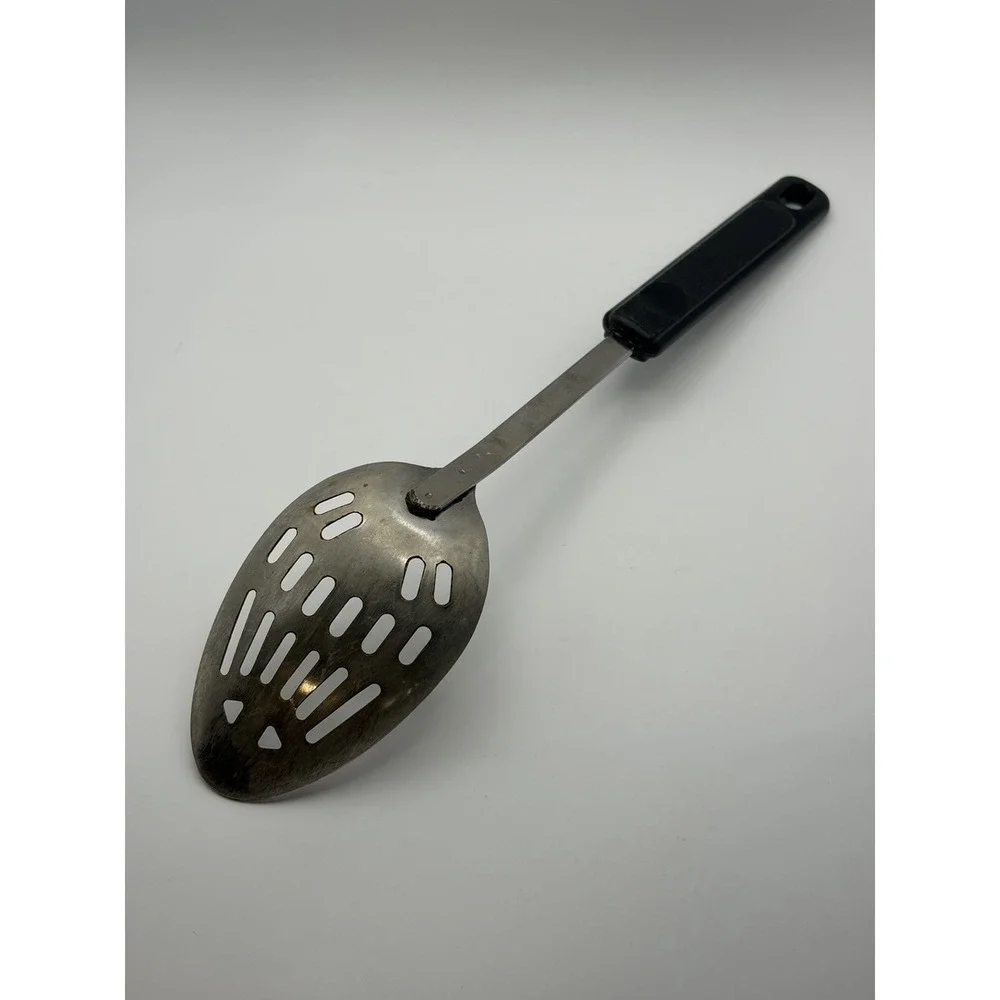 Vintage EKCO Slotted Serving Spoon 12